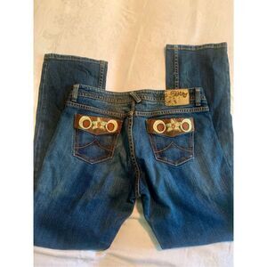 Crazy Brazil Distressed Blue Bootcut